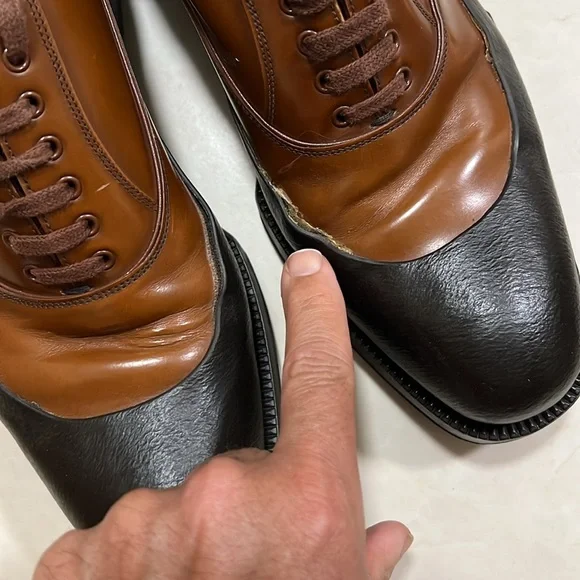 Prada Brown Shoe with rubber accent size 9 USA